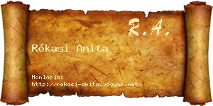Rékasi Anita névjegykártya