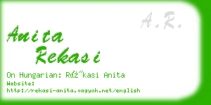 anita rekasi business card